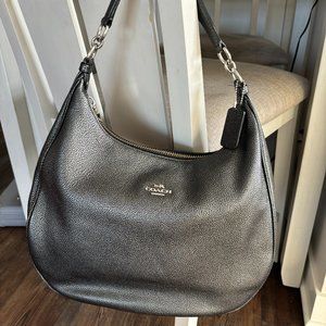 Black Coach Pebble Leather Elle Hobo